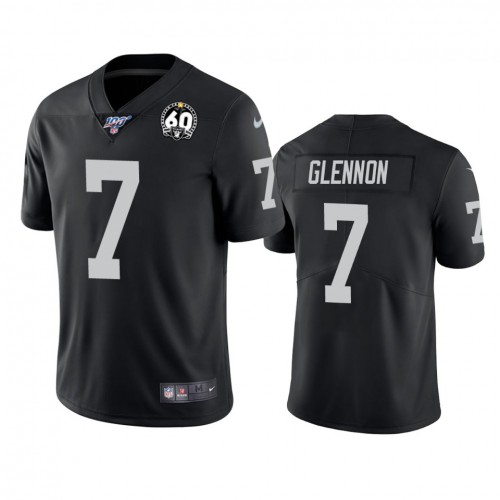 Las Vegas Raiders #7 Mike Glennon Black 60th Anniversary Vapor Limited Stitched 100th Season Jersey Men's cheap jerseys for sale - CheapJerseys.Shop