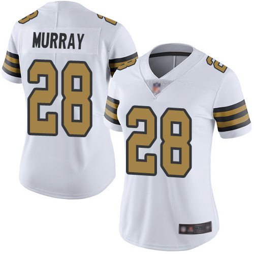 New Orleans Saints #28 Latavius Murray White Women's Stitched Limited Rush Jersey Womens cheap jerseys for sale - CheapJerseys.Shop