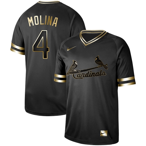 St.Louis Cardinals #4 Yadier Molina Black Gold Authentic Stitched Jersey Men's cheap jerseys for sale - CheapJerseys.Shop