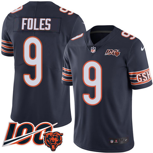 Chicago Bears #9 Nick Foles Navy Blue Team Color Youth Stitched 100th Season Vapor Untouchable Limited Jersey Youth cheap jerseys for sale - CheapJerseys.Shop