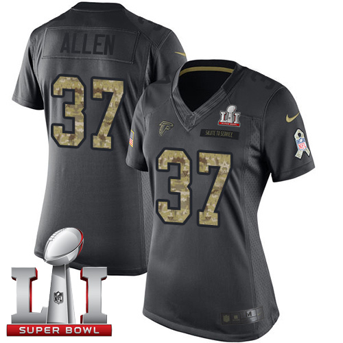 Atlanta Falcons #37 Ricardo Allen Black Super Bowl LI 51 Women's Stitched Limited 2016 Salute to Service Jersey Womens cheap jerseys for sale - CheapJerseys.Shop