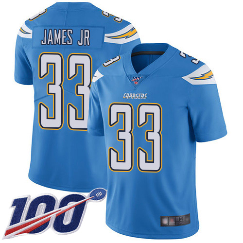 Chargers #33 Derwin James Jr Electric Blue Alternate Men's Stitched 100th Season Vapor Limited Jersey cheap jerseys for sale - CheapJerseys.Shop