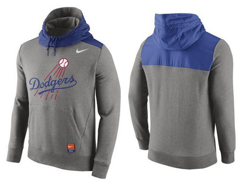 Men's Los Angeles Dodgers Gray Cooperstown Collection Hybrid Pullover Hoodie_1 cheap jerseys for sale - CheapJerseys.Shop