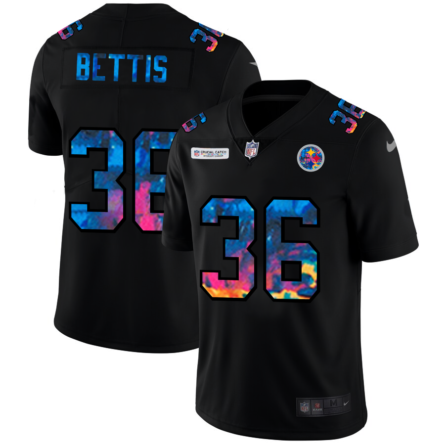 Pittsburgh Steelers #36 Jerome Bettis Men's Multi-Color Black 2020 Crucial Catch Vapor Untouchable Limited Jersey cheap jerseys for sale - CheapJerseys.Shop