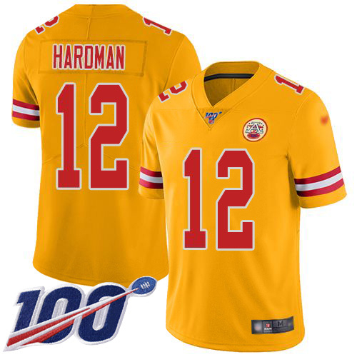 Chiefs #12 Mecole Hardman Gold Youth Stitched Limited Inverted Legend 100th Season Jersey cheap jerseys for sale - CheapJerseys.Shop