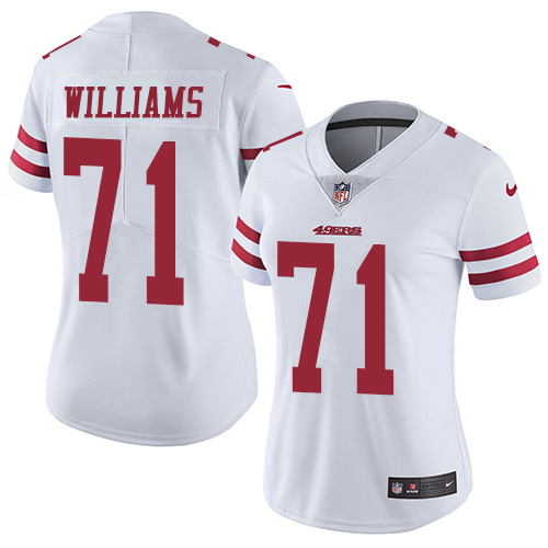 San Francisco San Francisco 49ers #71 Trent Williams White Women's Stitched Vapor Untouchable Limited Jersey Womens cheap jerseys for sale - CheapJerseys.Shop