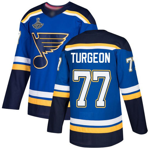 St. Louis Blues #77 Pierre Turgeon Blue Home Authentic Stanley Cup Champions Stitched Jersey Men's cheap jerseys for sale - CheapJerseys.Shop