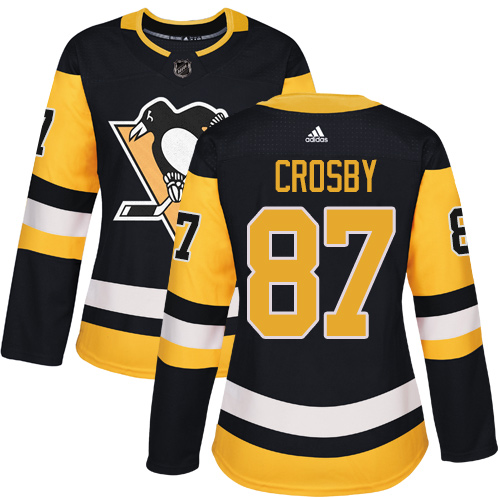 Pittsburgh Penguins #87 Sidney Crosby Black Home Authentic Women's Stitched Jersey Womens cheap jerseys for sale - CheapJerseys.Shop