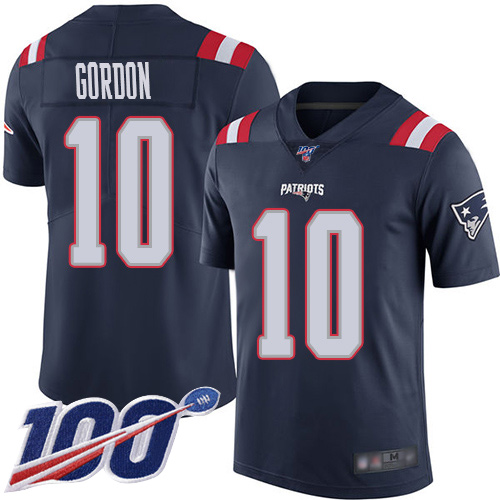 New England Patriots #10 Josh Gordon Navy Blue Men's Stitched Limited Rush 100th Season Jersey Men's cheap jerseys for sale - CheapJerseys.Shop