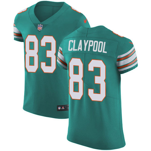 Dolphins #83 Chase Claypool Aqua Green Alternate Men's Stitched New Elite Jersey cheap jerseys for sale - CheapJerseys.Shop