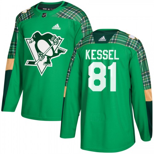 Pittsburgh Penguins #81 Phil Kessel Green St. Patrick's Day Authentic Practice Stitched Jersey Men's cheap jerseys for sale - CheapJerseys.Shop