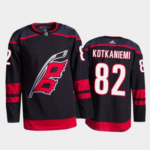 Carolina Hurricanes #82 Jesperi Kotkaniemi Men's 2021-22 Alternate Authentic Jersey - Black Men's cheap jerseys for sale - CheapJerseys.Shop