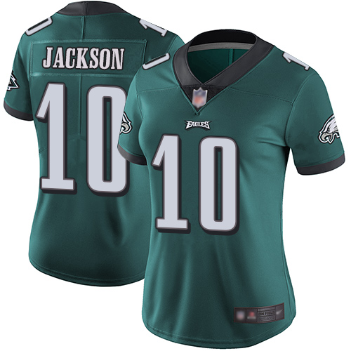 Philadelphia Eagles #10 DeSean Jackson Midnight Green Team Color Women's Stitched Vapor Untouchable Limited Jersey Womens cheap jerseys for sale - CheapJerseys.Shop