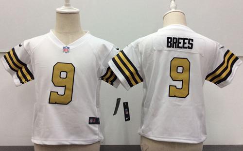 Toddler Saints #9 Drew Brees White Rush Stitched Elite Jersey cheap jerseys for sale - CheapJerseys.Shop