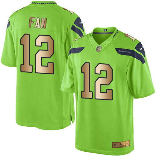 Seahawks #12 Fan Green Men's Stitched Limited Gold Rush Jersey cheap jerseys for sale - CheapJerseys.Shop