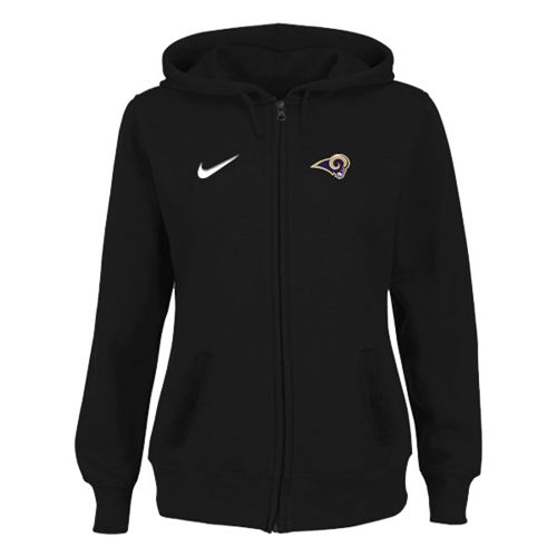 Women's Los Angeles Rams Stadium Rally Full Zip Hoodie Black cheap jerseys for sale - CheapJerseys.Shop