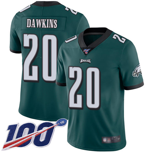 Eagles #20 Brian Dawkins Midnight Green Team Color Men's Stitched 100th Season Vapor Limited Jersey cheap jerseys for sale - CheapJerseys.Shop