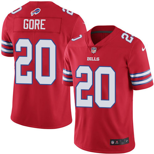 Buffalo Bills #20 Frank Gore Red Men's Stitched Elite Rush Jersey Men's cheap jerseys for sale - CheapJerseys.Shop