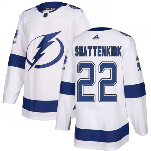 Tampa Bay Lightning #22 Kevin Shattenkirk White Road Authentic Stitched Jersey Men's cheap jerseys for sale - CheapJerseys.Shop