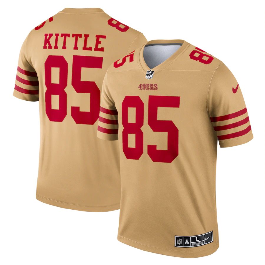 San Francisco 49ers #85 George Kittle Men's Gold Inverted Legend Jersey cheap jerseys for sale - CheapJerseys.Shop