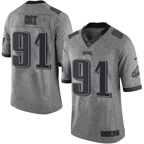 Philadelphia Eagles #91 Fletcher Cox Gray Men's Stitched Limited Gridiron Gray Jersey Men's cheap jerseys for sale - CheapJerseys.Shop