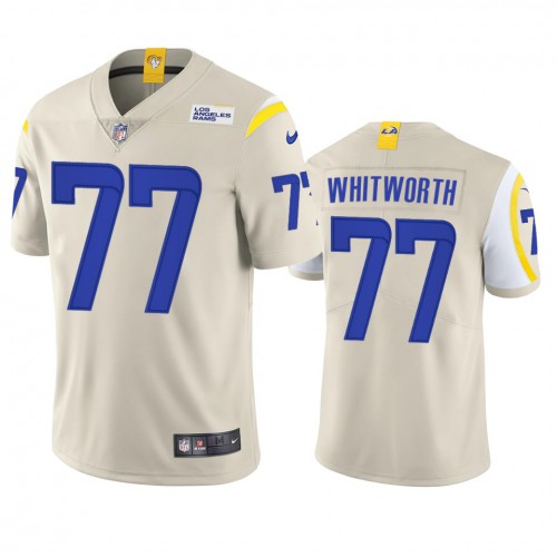 Los Angeles Los Angeles Rams #77 Andrew Whitworth Men's Vapor Limited Jersey - Bone Men's cheap jerseys for sale - CheapJerseys.Shop