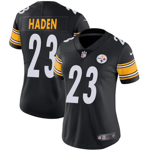 Pittsburgh Steelers #23 Joe Haden Black Team Color Women's Stitched Vapor Untouchable Limited Jersey Womens cheap jerseys for sale - CheapJerseys.Shop