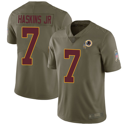 Washington Commanders #7 Dwayne Haskins Jr Olive Men's Stitched Limited 2017 Salute To Service Jersey Men's cheap jerseys for sale - CheapJerseys.Shop