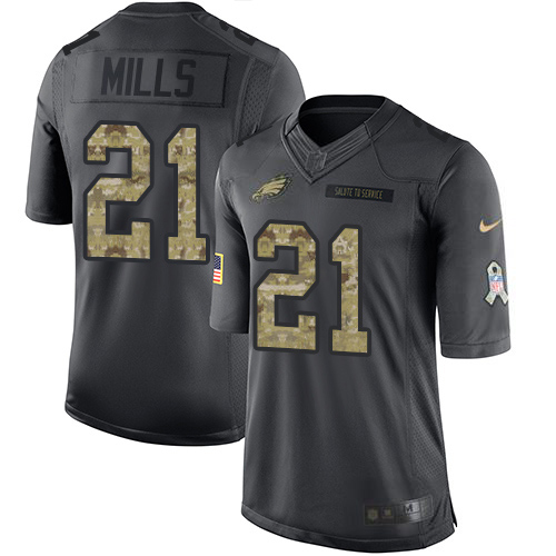 Philadelphia Eagles #21 Jalen Mills Black Youth Stitched Limited 2016 Salute to Service Jersey Youth cheap jerseys for sale - CheapJerseys.Shop