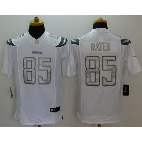 Los Angeles Chargers #85 Antonio Gates White Men's Stitched Limited Platinum Jersey Men's cheap jerseys for sale - CheapJerseys.Shop