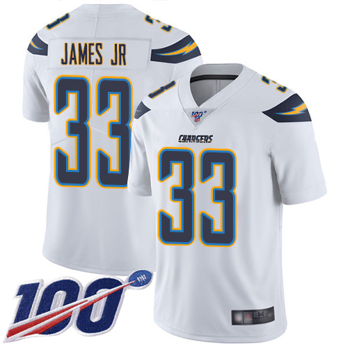 Chargers #33 Derwin James Jr White Men's Stitched 100th Season Vapor Limited Jersey cheap jerseys for sale - CheapJerseys.Shop