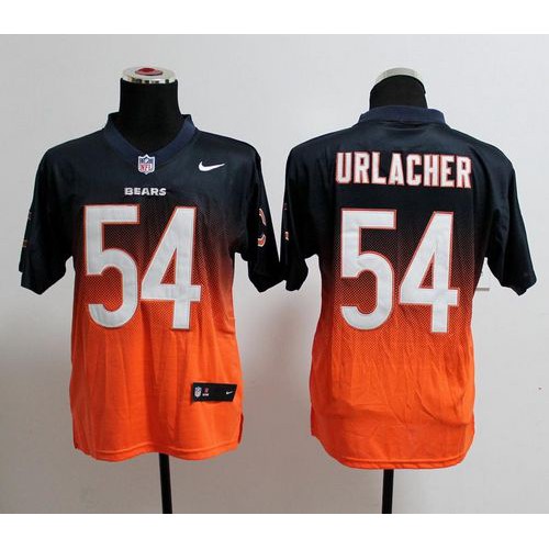 Chicago Bears #54 Brian Urlacher Navy Blue/Orange Men's Stitched Elite Fadeaway Fashion Jersey Men's cheap jerseys for sale - CheapJerseys.Shop