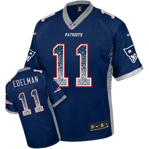 Patriots #11 Julian Edelman Navy Blue Team Color Youth Stitched Elite Drift Fashion Jersey cheap jerseys for sale - CheapJerseys.Shop