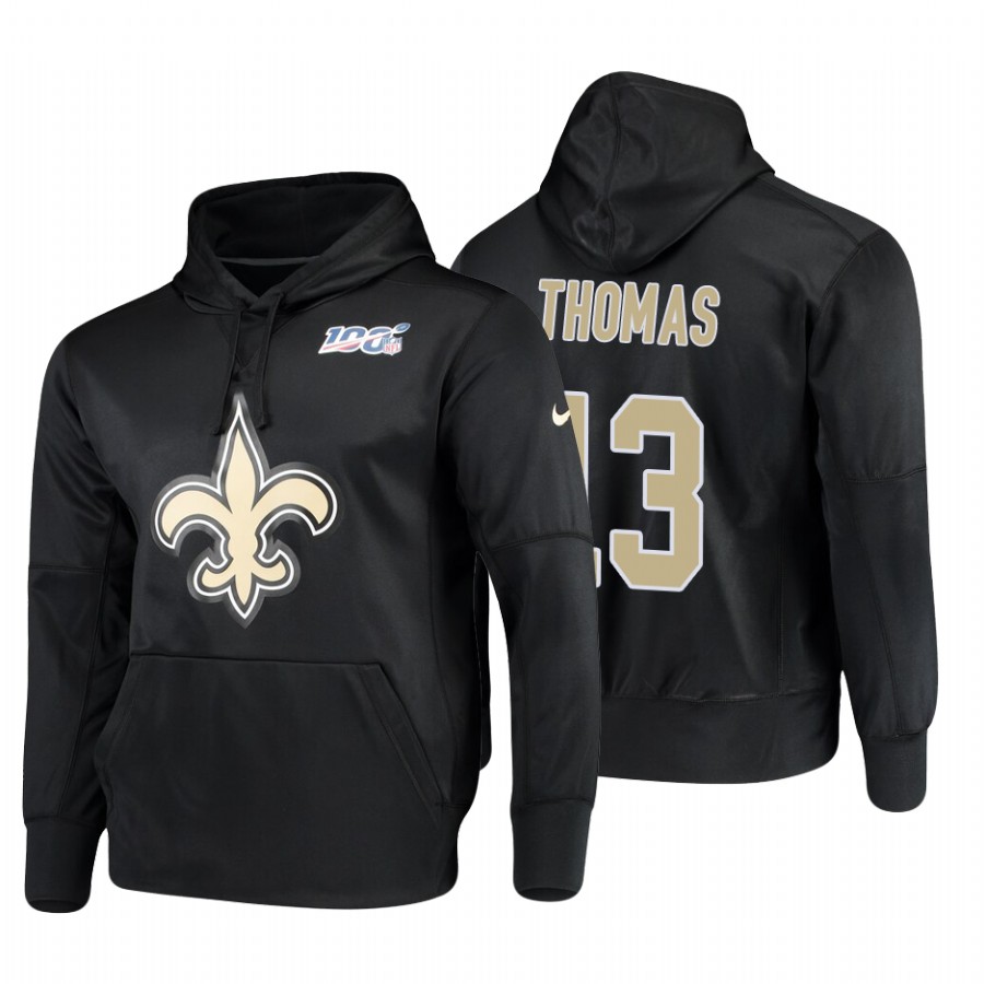 New Orleans Saints #13 Michael Thomas 100 Primary Logo Circuit Name & Number Pullover Hoodie Black cheap jerseys for sale - CheapJerseys.Shop