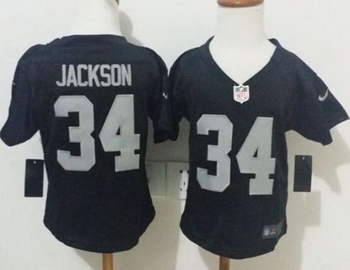 Toddler Raiders #34 Bo Jackson Black Team Color Stitched Elite Jersey cheap jerseys for sale - CheapJerseys.Shop