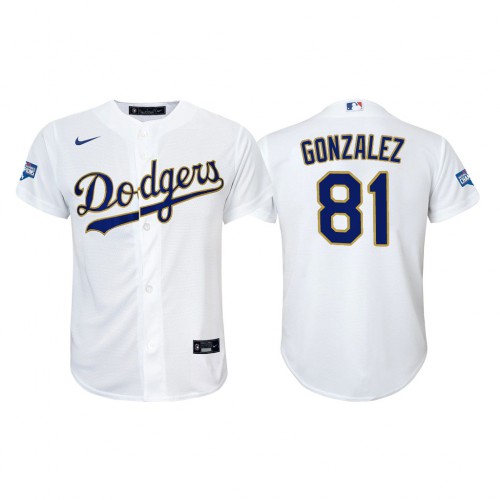 Los Angeles Los Angeles Dodgers #81 Victor Gonzalez Youth 2021 Gold Program World Series Champions Jersey Whtie Youth cheap jerseys for sale - CheapJerseys.Shop