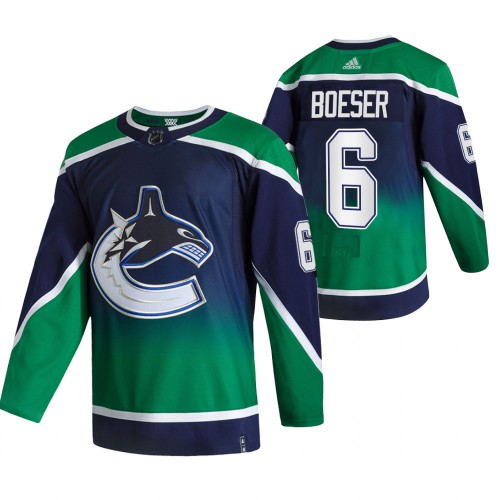 Vancouver Vancouver Canucks #6 Brock Boeser Green Men's 2020-21 Reverse Retro Alternate Jersey Men's cheap jerseys for sale - CheapJerseys.Shop