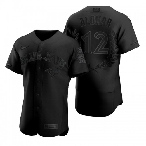 Toronto Toronto Blue Jays #12 Roberto Alomar Men's Black MVP Limited Player Edition Jersey Men's cheap jerseys for sale - CheapJerseys.Shop