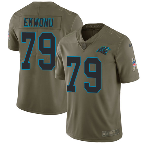 Panthers #79 Ikem Ekwonu Olive Men's Stitched Limited 2017 Salute To Service Jersey cheap jerseys for sale - CheapJerseys.Shop