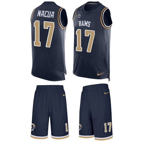 Rams #17 Puka Nacua Navy Blue Team Color Men's Stitched Limited Tank Top Suit Jersey cheap jerseys for sale - CheapJerseys.Shop