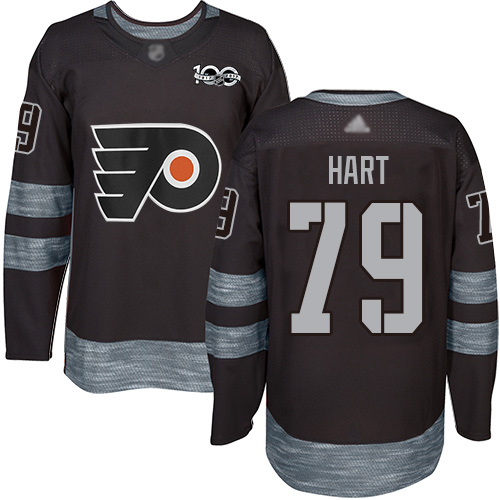 Philadelphia Flyers #79 Carter Hart Black 1917-2017 100th Anniversary Stitched Jersey Men's cheap jerseys for sale - CheapJerseys.Shop