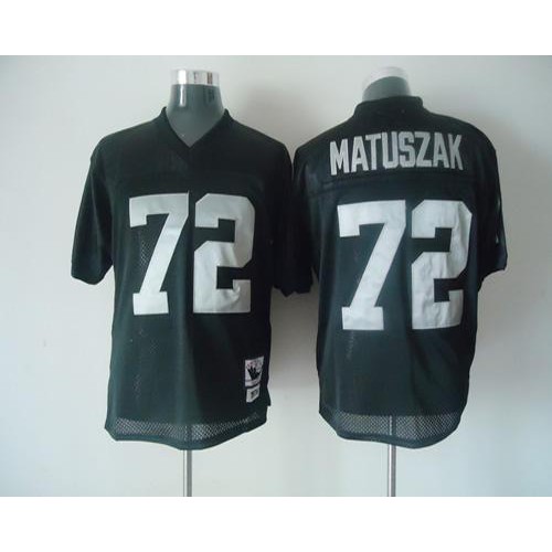 Mitchell and Ness Las Vegas Raiders #72 John Matuszak Black Stitched Jersey Men's cheap jerseys for sale - CheapJerseys.Shop