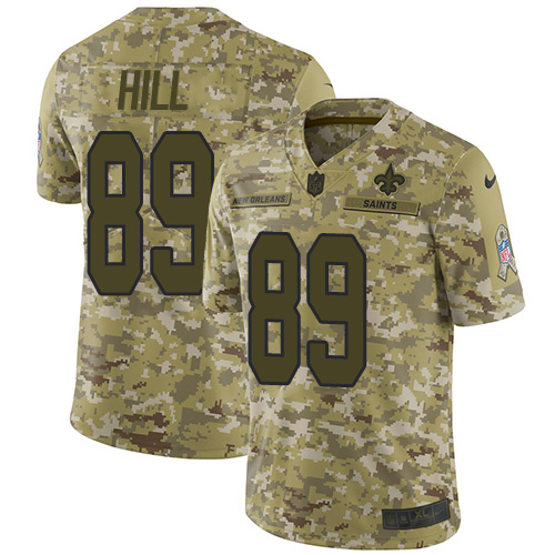 New Orleans Saints #89 Josh Hill Camo Youth Stitched Limited 2018 Salute to Service Jersey Youth cheap jerseys for sale - CheapJerseys.Shop
