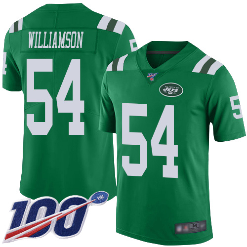 New York Jets #54 Avery Williamson Green Men's Stitched Limited Rush 100th Season Jersey Men's cheap jerseys for sale - CheapJerseys.Shop