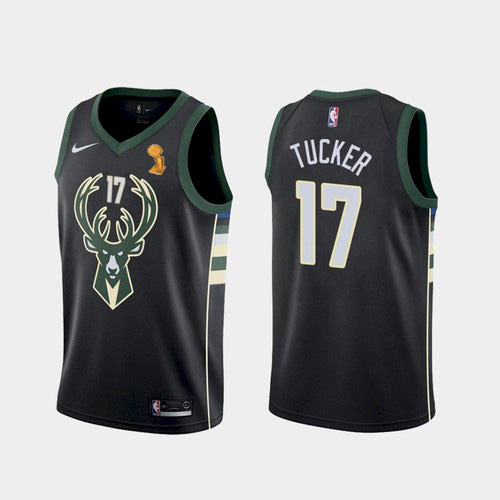 Milwaukee Bucks #17 P.J. Tucker Youth 2021 Finals Champions Swingman Statement Edition Jersey Black Youth cheap jerseys for sale - CheapJerseys.Shop