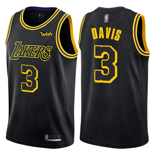 Los Angeles Lakers #3 Anthony Davis Black Swingman City Edition Jersey Mens cheap jerseys for sale - CheapJerseys.Shop