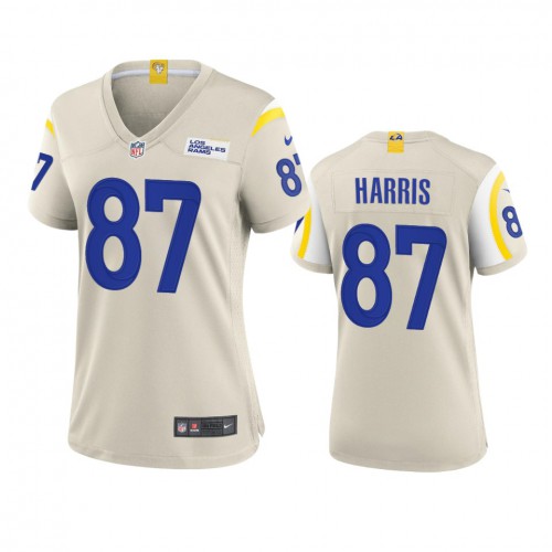 Los Angeles Los Angeles Rams #87 Jacob Harris Women's Game Jersey - Bone Womens cheap jerseys for sale - CheapJerseys.Shop