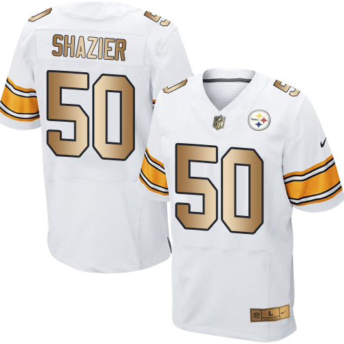 Pittsburgh Steelers #50 Ryan Shazier White Men's Stitched Elite Gold Jersey Men's cheap jerseys for sale - CheapJerseys.Shop