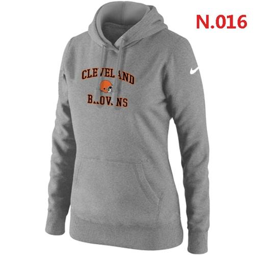 Women's Cleveland Browns Heart & Soul Pullover Hoodie Light Grey cheap jerseys for sale - CheapJerseys.Shop