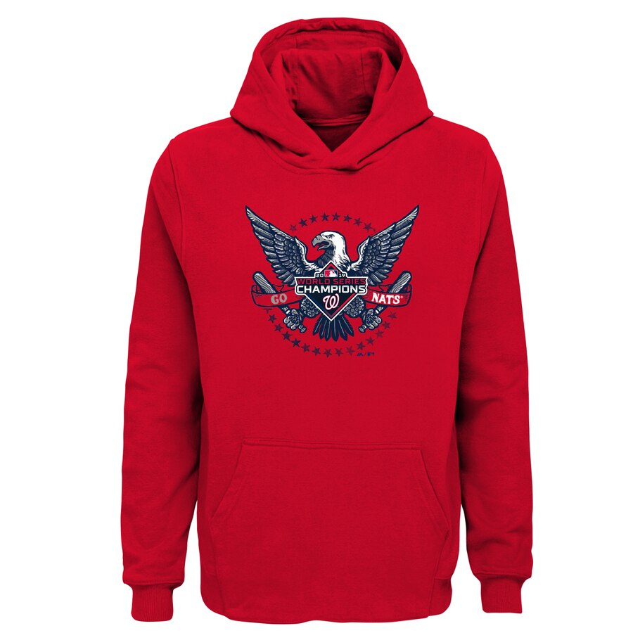 Washington Nationals Majestic Youth 2019 World Series Champions Neighborhood Play Pullover Hoodie Red cheap jerseys for sale - CheapJerseys.Shop